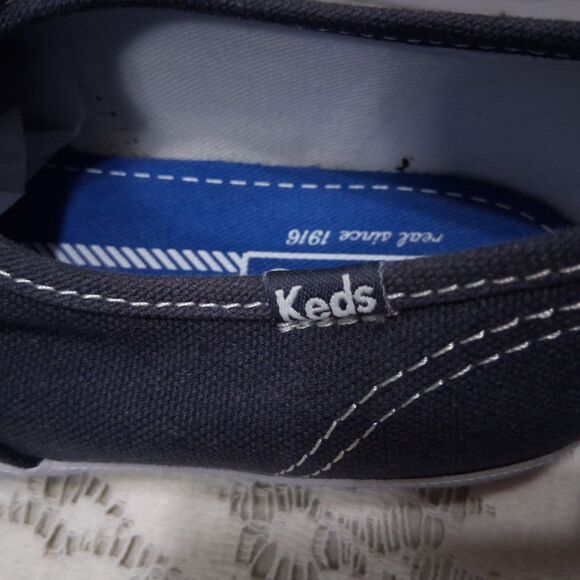Keds Size 6 Ortholite Lace-Up Fashion Casual Sneakers Navy Canvas Women WF34200M - Picture 8 of 14